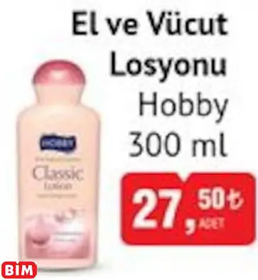 HOBBY EL VE VÜCUT LOSYONU HOBBY EL VE VÜCUT LOSYONU